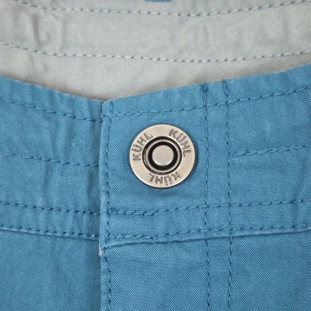 KUHL Spire Women's Hiking Short Size 10 Teal Blue Outdoors Crunchy Granola Walk